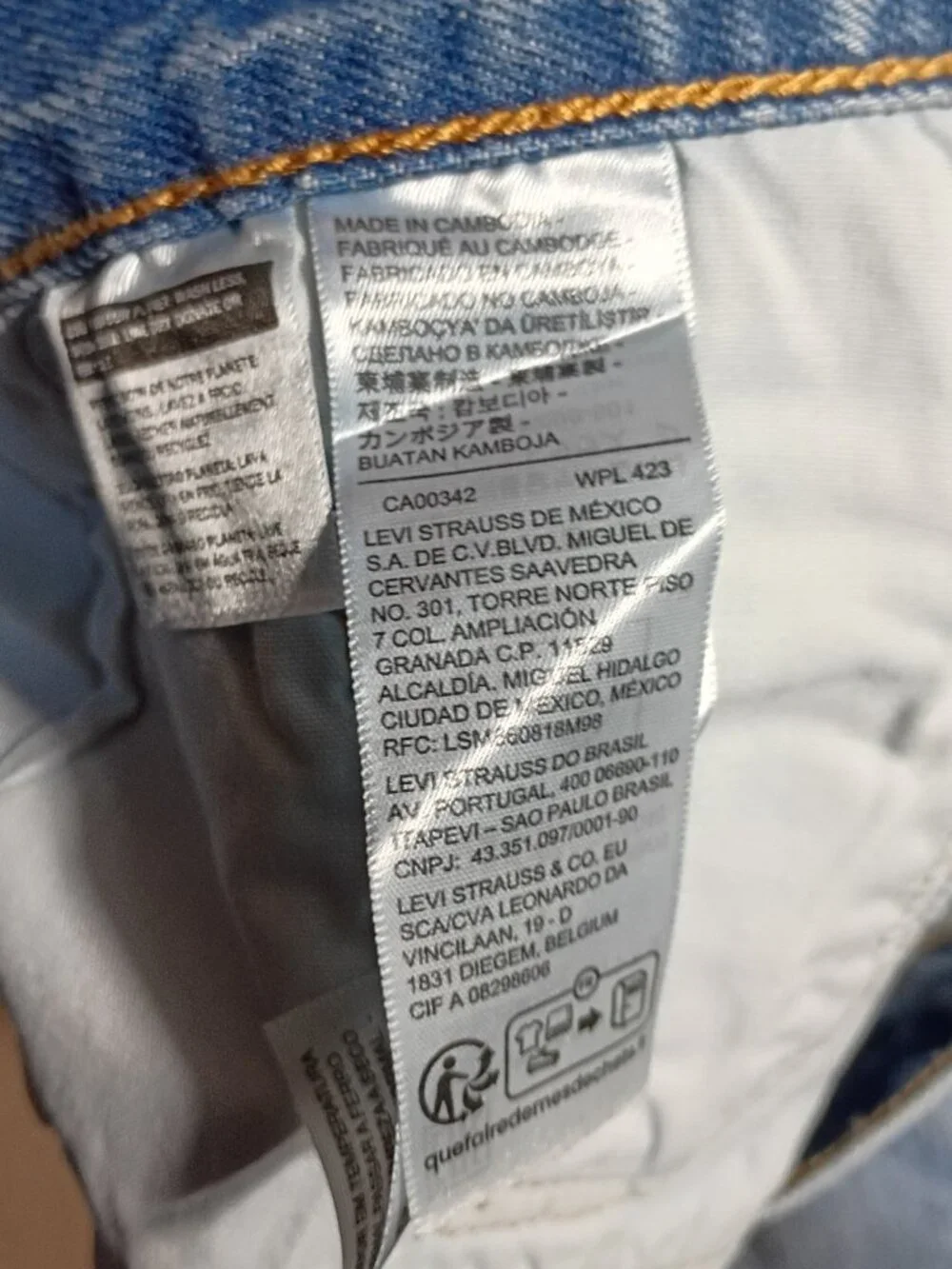 Levi's 501 Original Distressed High Rise Jean Shorts - 24W
